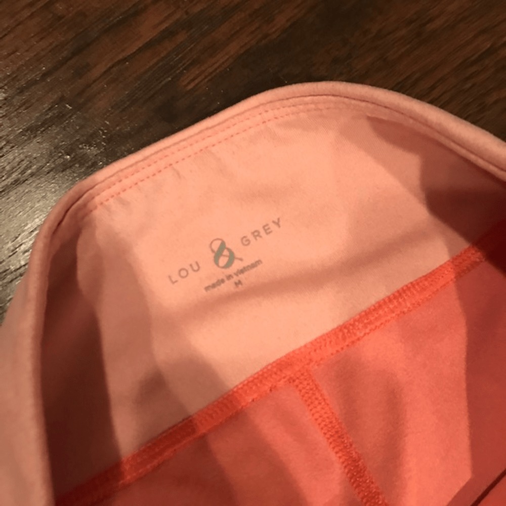 LOFT Lou & Grey Coral and Light Gray Leggings - Picture 2 of 2